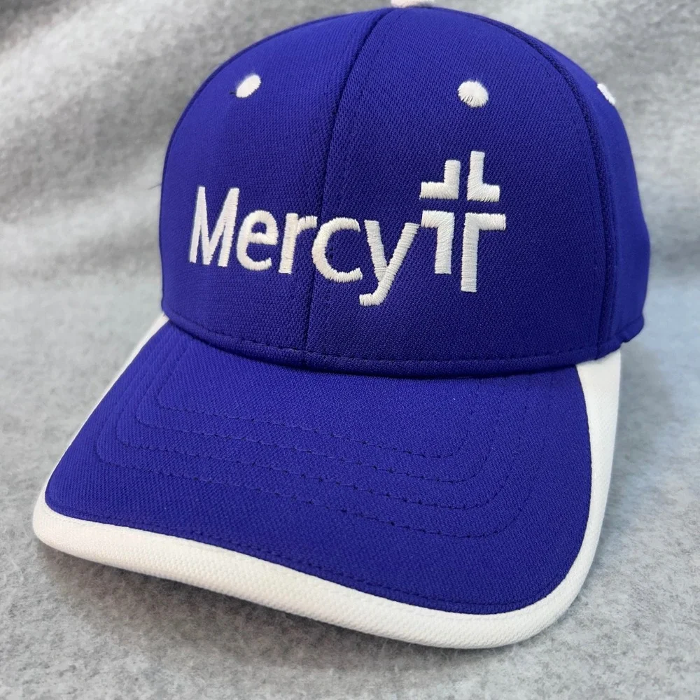 Mercy Health Logo Unisex Purple OC Sports Baseball Hat Adjustable Hook Loop OSFA